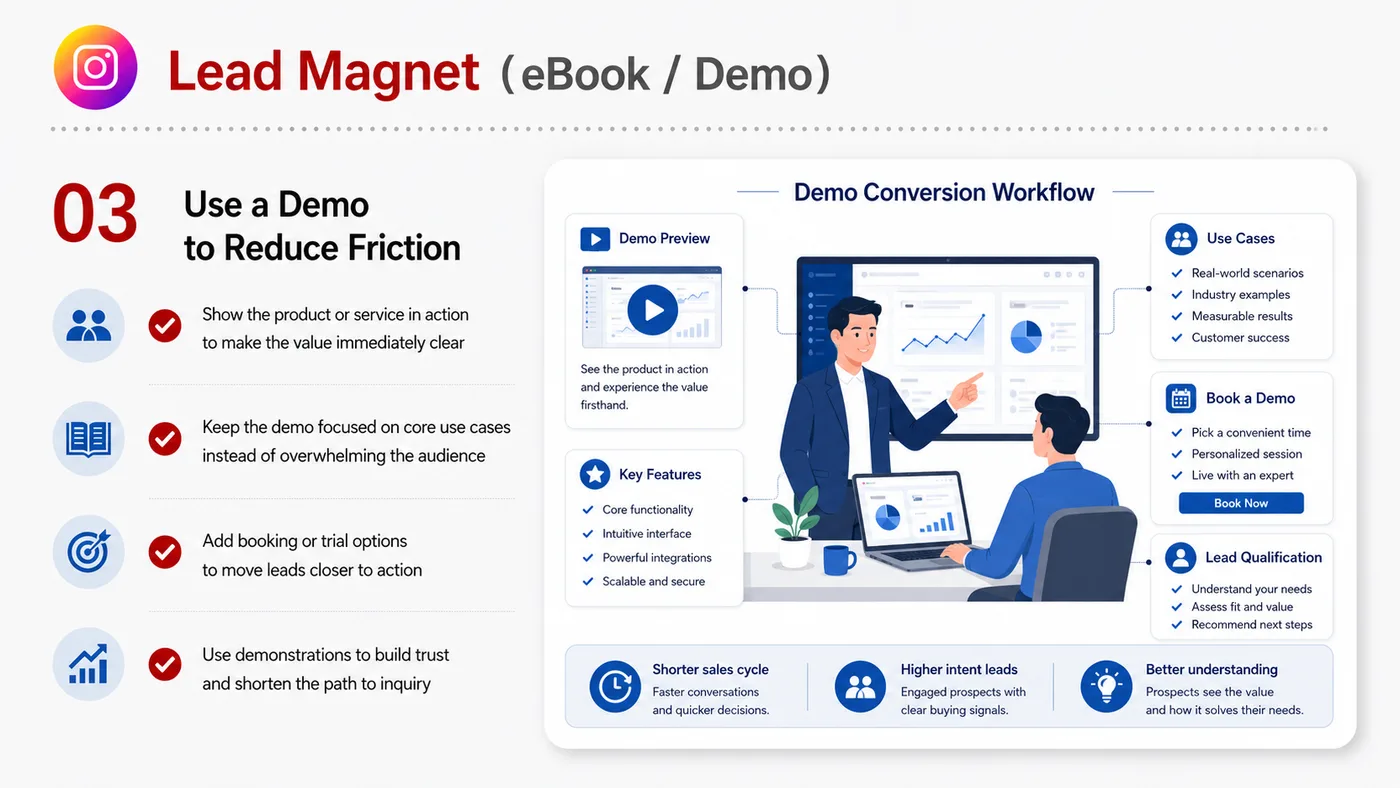 Lead Magnet service card, page 3: Lead Magnet turns English narrative, sales assets, trust content and lead tracking into business-development assets for...