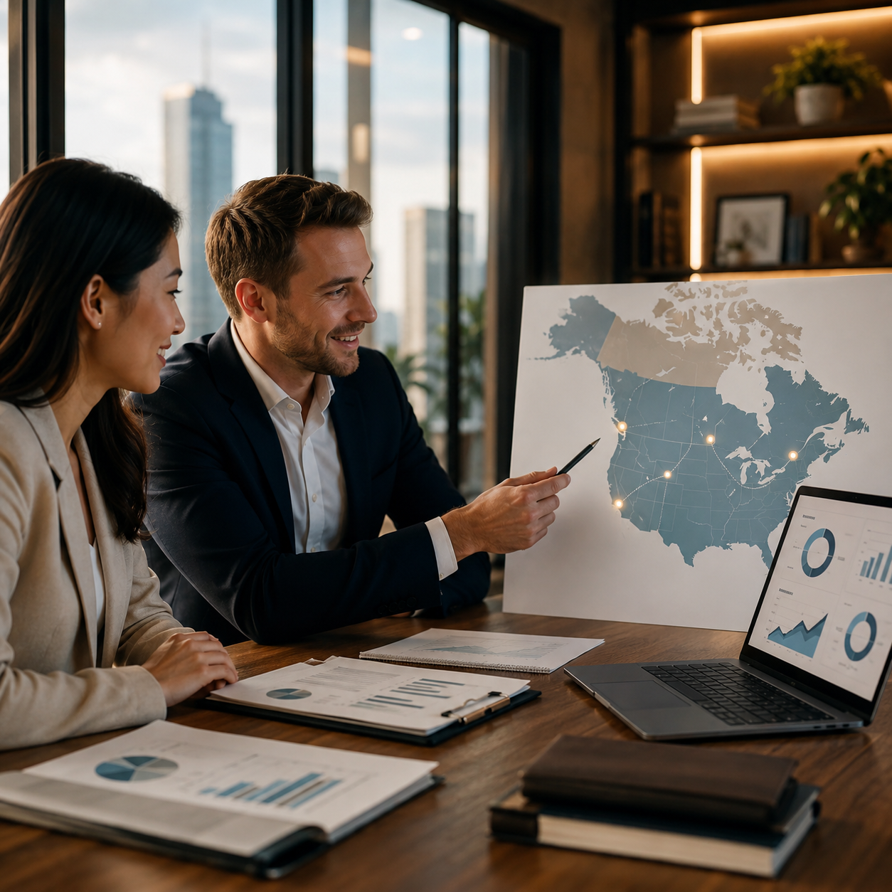 Starter Package service card, page 27: For brands evaluating North America, first complete market audit, data gaps, English assets and priority actions.