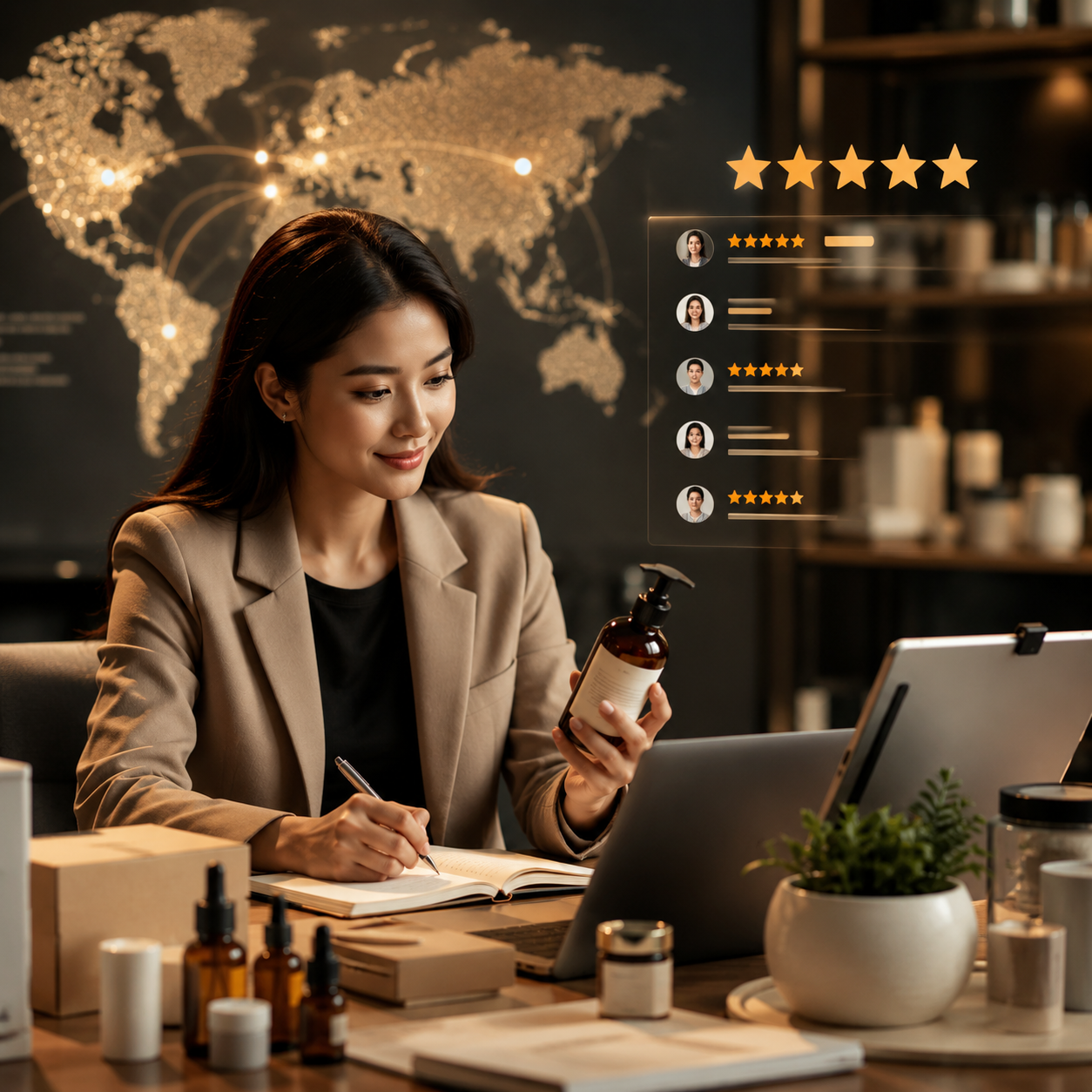 Amazon Vine Review Program service card, page 34: Amazon Vine Review Program focuses on platform setup, data preparation, listing optimization, ads, reviews and ongoing...