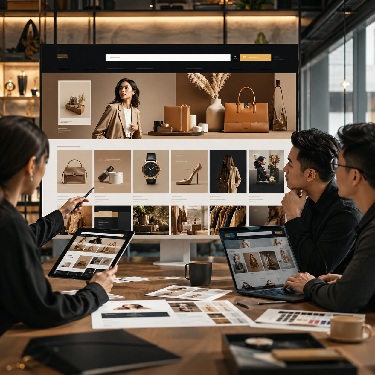 Amazon Brand Stores service card, page 35: Amazon Brand Stores focuses on platform setup, data preparation, listing optimization, ads, reviews and ongoing operati...
