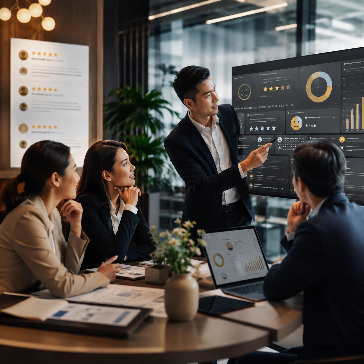 Review Management service card, page 47: Review Management focuses on platform setup, data preparation, listing optimization, ads, reviews and ongoing operation...