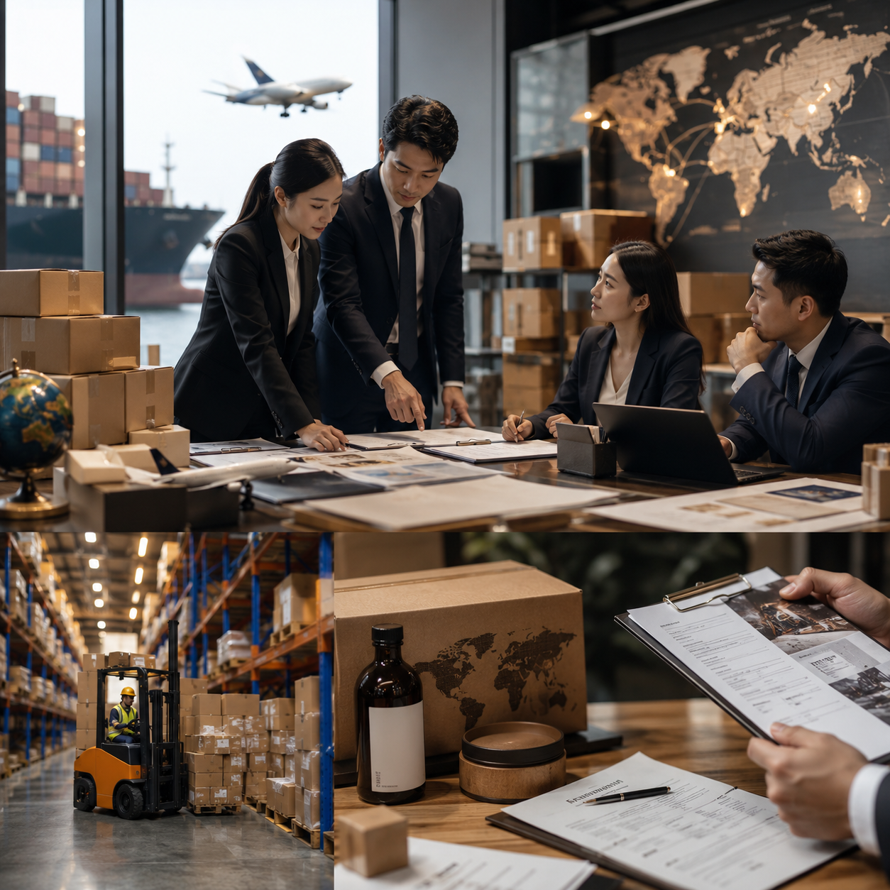 Import, DDP and Duties service card, page 53: Import, DDP and Duties focuses on platform setup, data preparation, listing optimization, ads, reviews and ongoing oper...